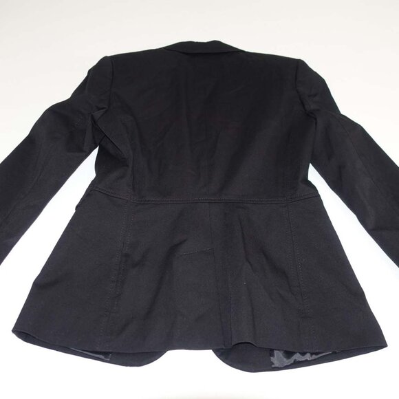 Body by Victoria Women's 1 Button Blazer Jacket Size 8 Black Cotton Suit Coat - Picture 6 of 7